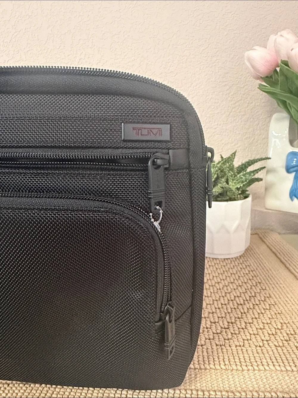 TUMI Black Ballistic Nylon Organizer Portfolio Tablet Travel Case